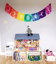 Load image into Gallery viewer, Rainbow Moon Phase Banner Playsilk