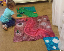 Load image into Gallery viewer, Dinosaur Lava Mesozoic Era Playsilk