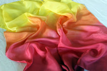 Load image into Gallery viewer, Ombré Fire Striped Playsilk ~ Red Orange Yellow