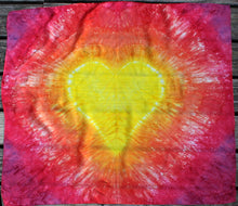 Load image into Gallery viewer, Sunshine/Fire Tie Dye Heart Playsilk