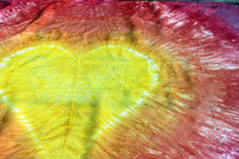 Load image into Gallery viewer, Sunshine/Fire Tie Dye Heart Playsilk