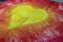 Load image into Gallery viewer, Sunshine/Fire Tie Dye Heart Playsilk