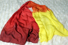 Load image into Gallery viewer, Ombré Fire Striped Playsilk ~ Red Orange Yellow