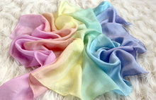 Load image into Gallery viewer, Striped Playsilk Pastel Rainbow ~ Ombré