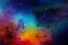 Load image into Gallery viewer, Rainbow Swirl Nebula Galaxy Playsilk