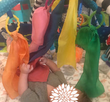 Load image into Gallery viewer, Set of 6 Small Silks & Rainbow Stripe