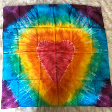 Load image into Gallery viewer, Rainbow Tie Dye Heart Playsilk