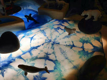 Load image into Gallery viewer, Winter Snowflake Playsilk ~ Blues!