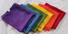Load image into Gallery viewer, Set of 6 Rainbow Playsilks -Bright & Bold