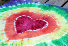 Load image into Gallery viewer, Rainbow Tie Dye Heart Playsilk
