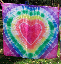 Load image into Gallery viewer, Rainbow Tie Dye Heart Playsilk