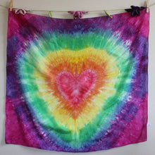 Load image into Gallery viewer, Rainbow Tie Dye Heart Playsilk