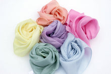 Load image into Gallery viewer, Set of 6 Rainbow Pastel Playsilks