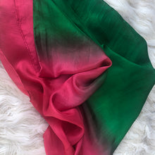 Load image into Gallery viewer, Holiday Ombré Red Green Playsilk Scarf