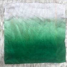 Load image into Gallery viewer, Holiday Ombré Green White Playsilk Scarf