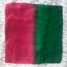 Load image into Gallery viewer, Holiday Ombré Red Green Playsilk Scarf