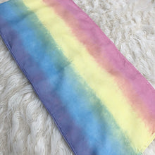 Load image into Gallery viewer, Striped Pastel Rainbow Playsilk HORIZONTAL stripes ~ Ombré

