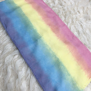 Striped Pastel Rainbow Playsilk HORIZONTAL stripes ~ Ombré
