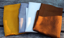 Load image into Gallery viewer, Set of 4 Neutral Color Playsilks ~ Silver Gold Brown White
