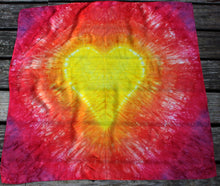 Load image into Gallery viewer, Sunshine/Fire Tie Dye Heart Playsilk
