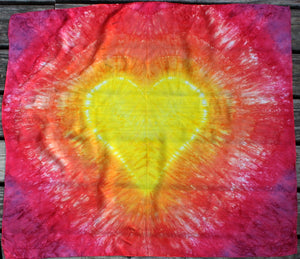 Sunshine/Fire Tie Dye Heart Playsilk
