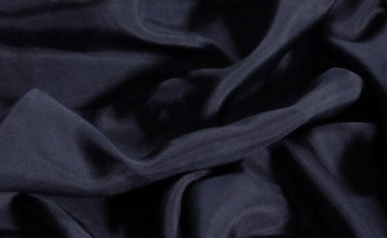 solid black silk