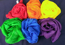 Load image into Gallery viewer, Set of 6 Rainbow Playsilks -Bright &amp; Bold
