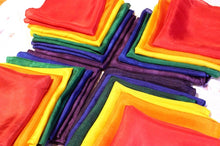 Load image into Gallery viewer, Set of 6 Rainbow Playsilks -Bright &amp; Bold
