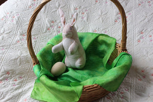 Easter Basket Grass Green Playsilk ~ Spring