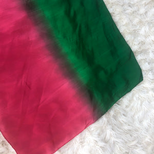 Holiday Ombré Red Green Playsilk Scarf