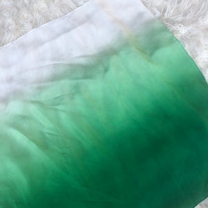 Holiday Ombré Green White Playsilk Scarf