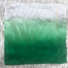 Load image into Gallery viewer, Holiday Ombré Green White Playsilk Scarf
