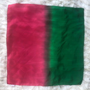 Holiday Ombré Red Green Playsilk Scarf
